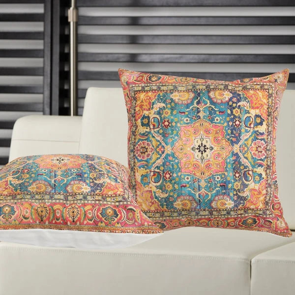 2 Pcs Pillow Case Square Cases Cushion Cover Boho Style Sofa Bed