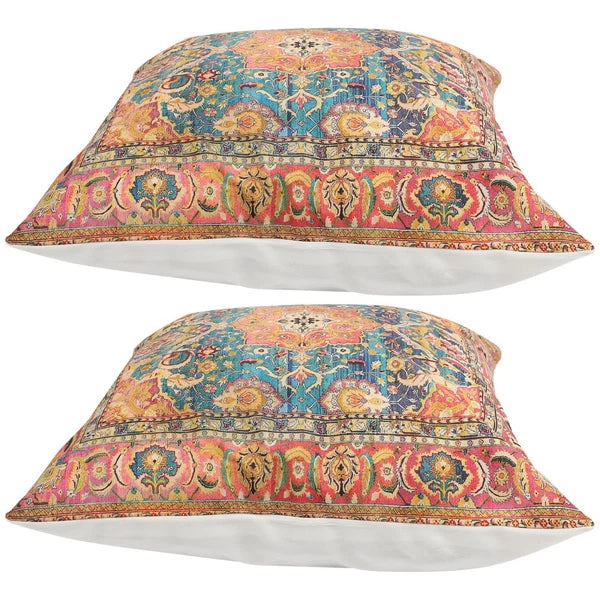 2 Pcs Pillow Case Square Cases Cushion Cover Boho Style Sofa Bed