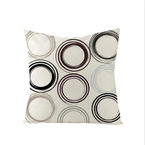 18" CUSHION COVER PHOTO SOFA BED VINTAGE MODERN NOVELTY Flax Pillow Case