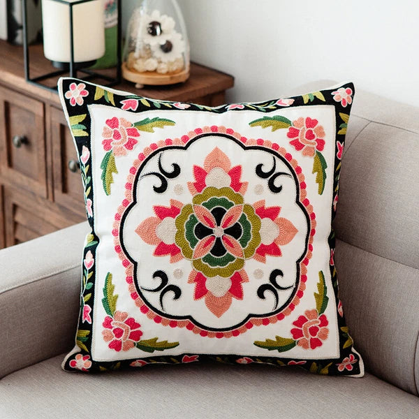 Boho Cushion Cover Bohemian Throw Pillow Case Ethnic Sofa Bed Embroidery NEW