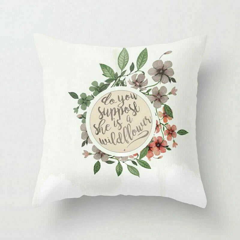 Rustic Flower 18inch Pillow Case Sofa Bed Cushion Cover Home Decor