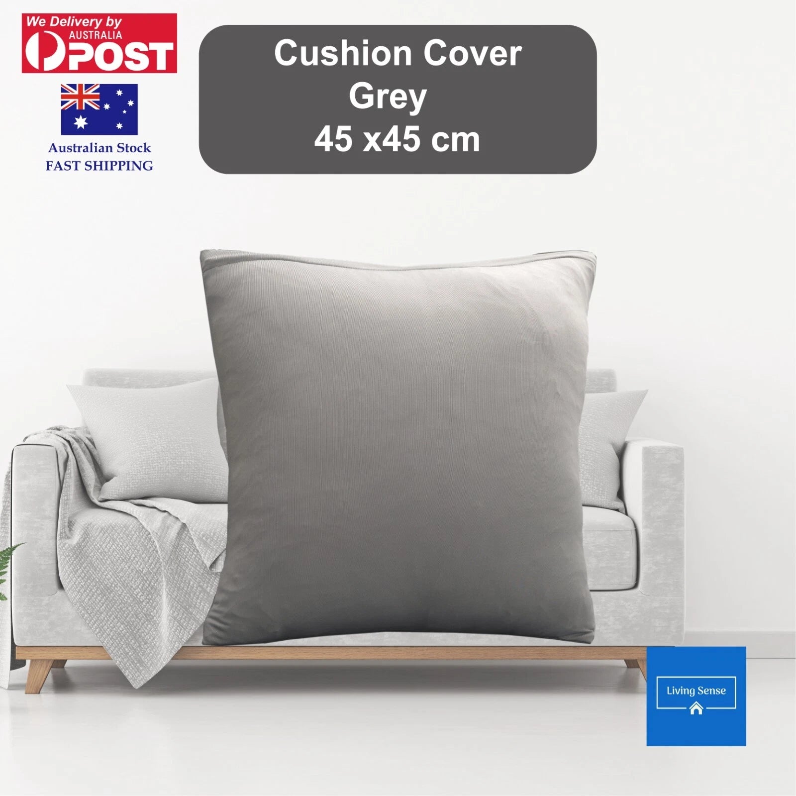 Sofa Cushion Cover 45x45cm Plain Solid Colour Throw Pillow Case Cushion Cases
