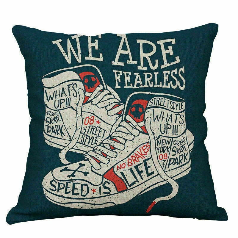 Sofa Cover Waist Cushion Home English Case Decor Alphabet Pillow