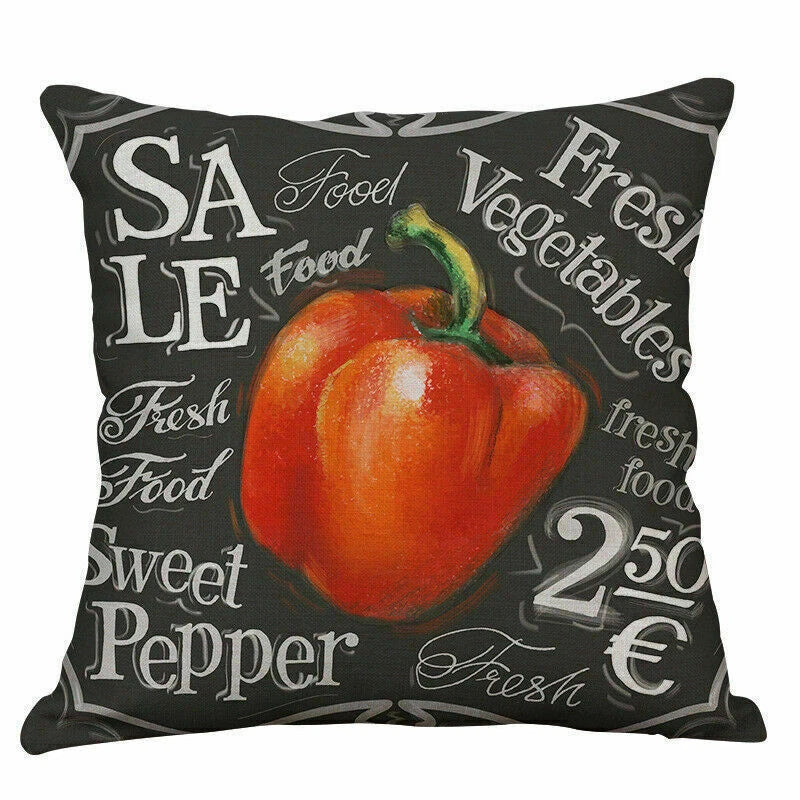 Hand-painted Vegetables Sofa Cushion Cover Home Decor Pillow Case