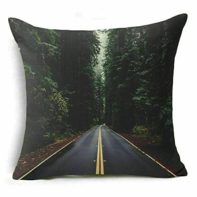 18'' Forest Plant pillow case sofa waist Home cover cushion Decor