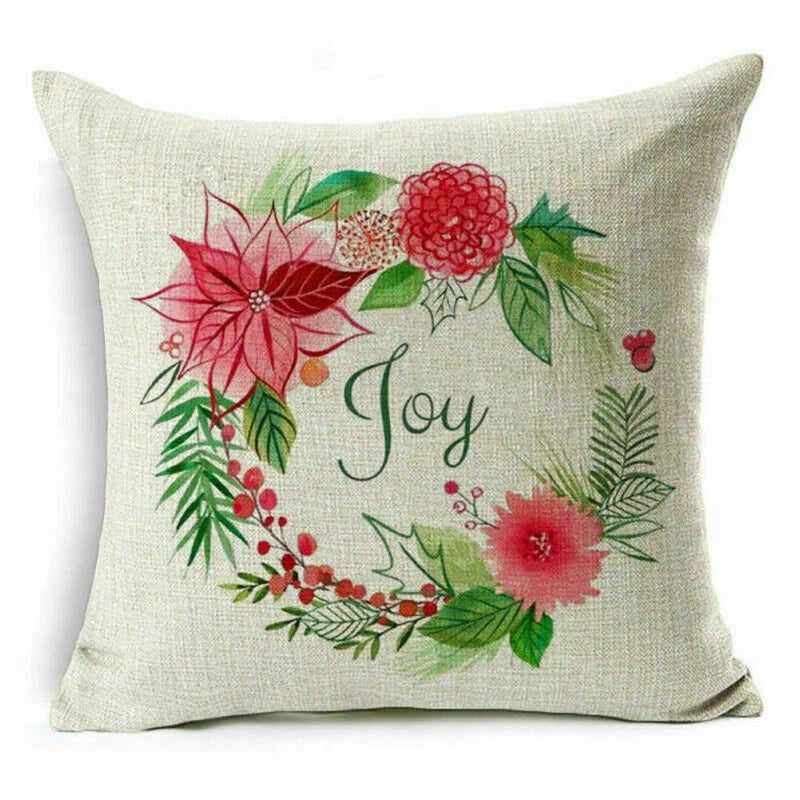 pillow Sofa Cover Reindeer Case Cushion Santa Christmas Throw Dear Claus Dog