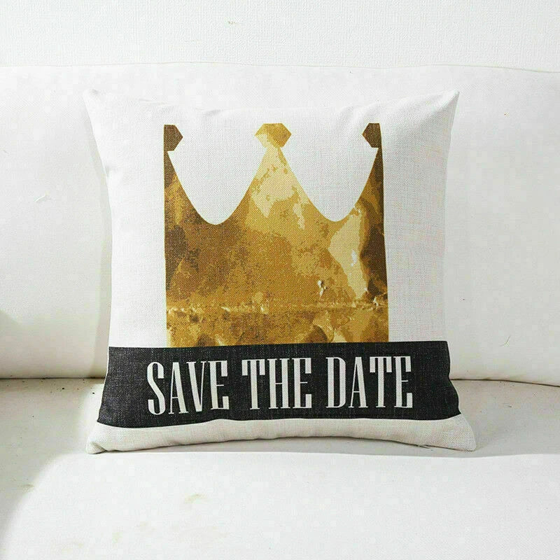 Decor Cushion Pillow White Case Love Home  Black Sofa Waist 18"