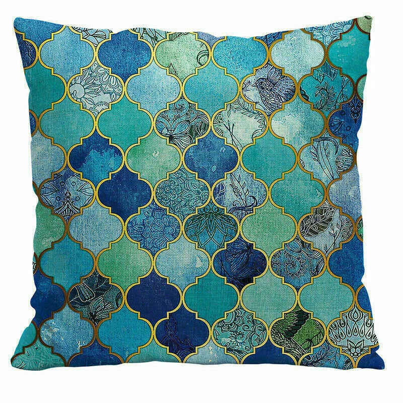 Decor Cushion Office Cover Case Sofa Geometry 18" Home Color