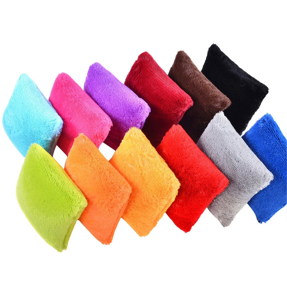 Cushion Cover Solid Color Soft Pillowcase Office Home Bed Sofa Car Décor New