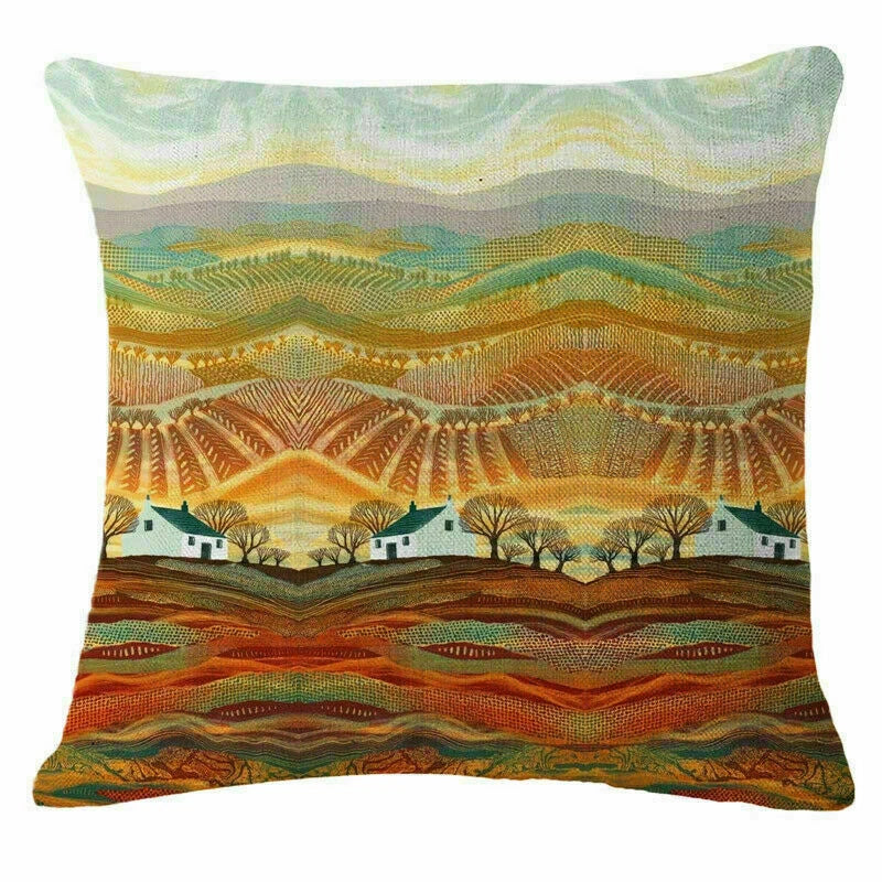 Decor Cushion Home Village Cover Sofa 18" Fashion Case Throw
