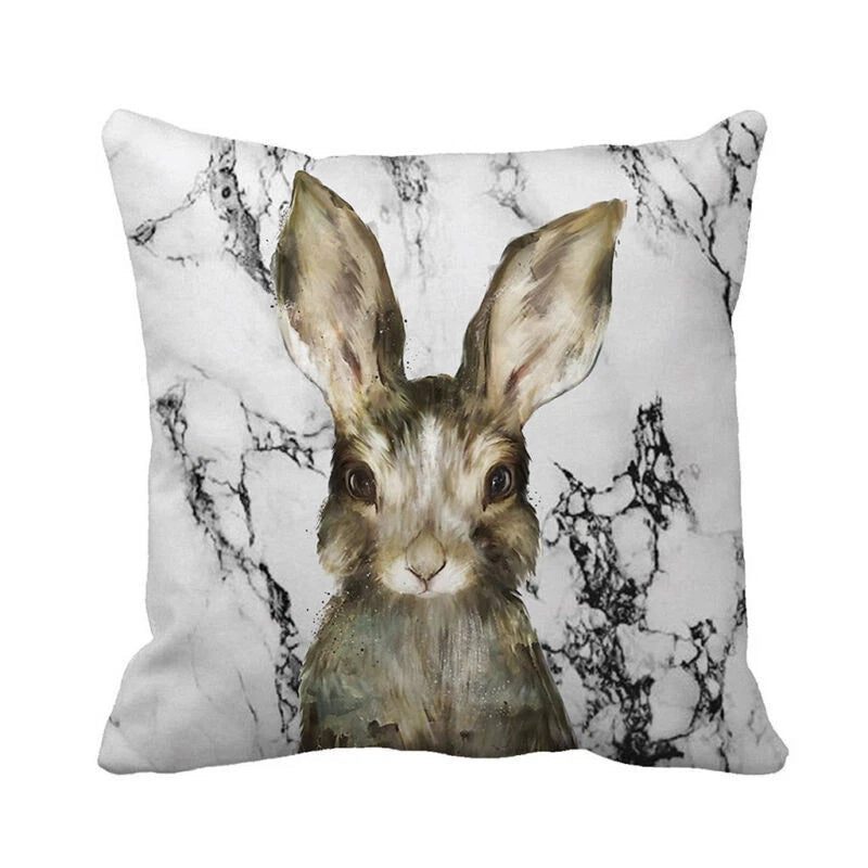 Easter Festival Rabbit Pillow Case Sofa Bed Home Decoration Cushion Waist Cover