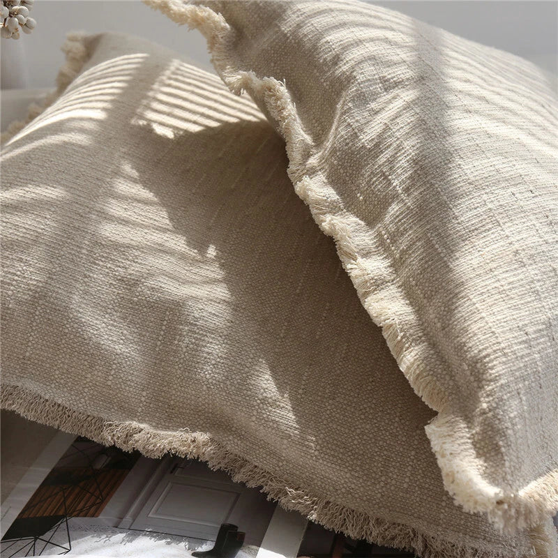 24x24 in Vintage Linen Cotton Blend Throw Pillow Covers Sofa Bed Cushion Covers