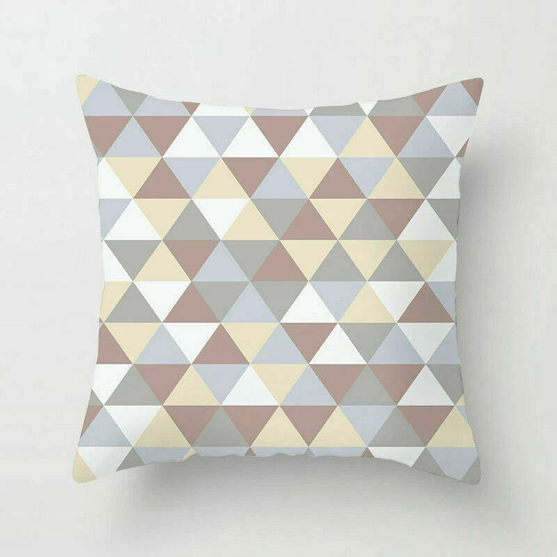 Polyester Geometric Sweet Pillow Case Sofa Waist Home Cover Cushion Decor 18"