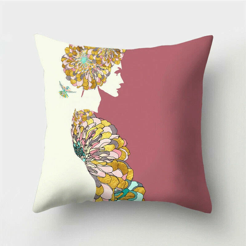 18'' Polyester Abstraction Sofa Pillow Case Cover Throw Waist Cushion Cover