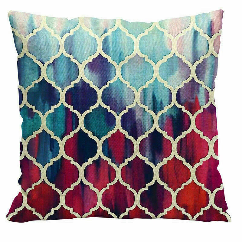 Decor Cushion Office Cover Case Sofa Geometry 18" Home Color