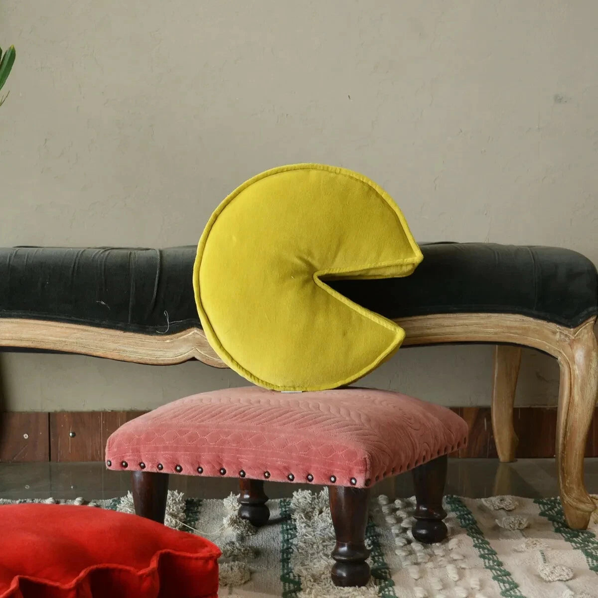 Velvet Pack Man Inspired Cushion