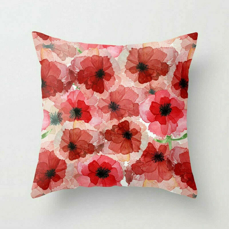 Rustic Flower 18inch Pillow Case Sofa Bed Cushion Cover Home Decor