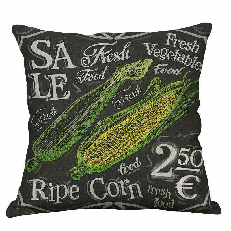 Hand-painted Vegetables Sofa Cushion Cover Home Decor Pillow Case