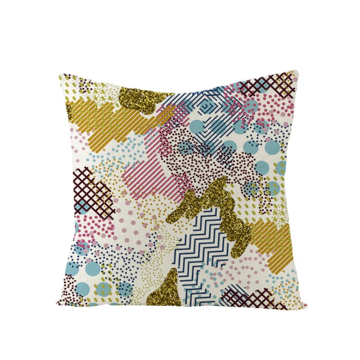 18" CUSHION COVER PHOTO SOFA BED VINTAGE MODERN NOVELTY Flax Pillow Case