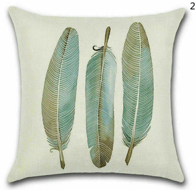 Decor Home Waist Stone Cover Feather Cushion Throw Pillow 18" Sofa Retro