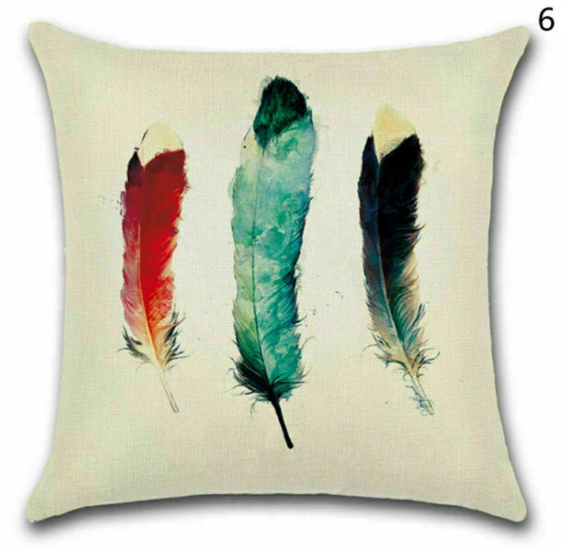 Decor Home Waist Stone Cover Feather Cushion Throw Pillow 18" Sofa Retro