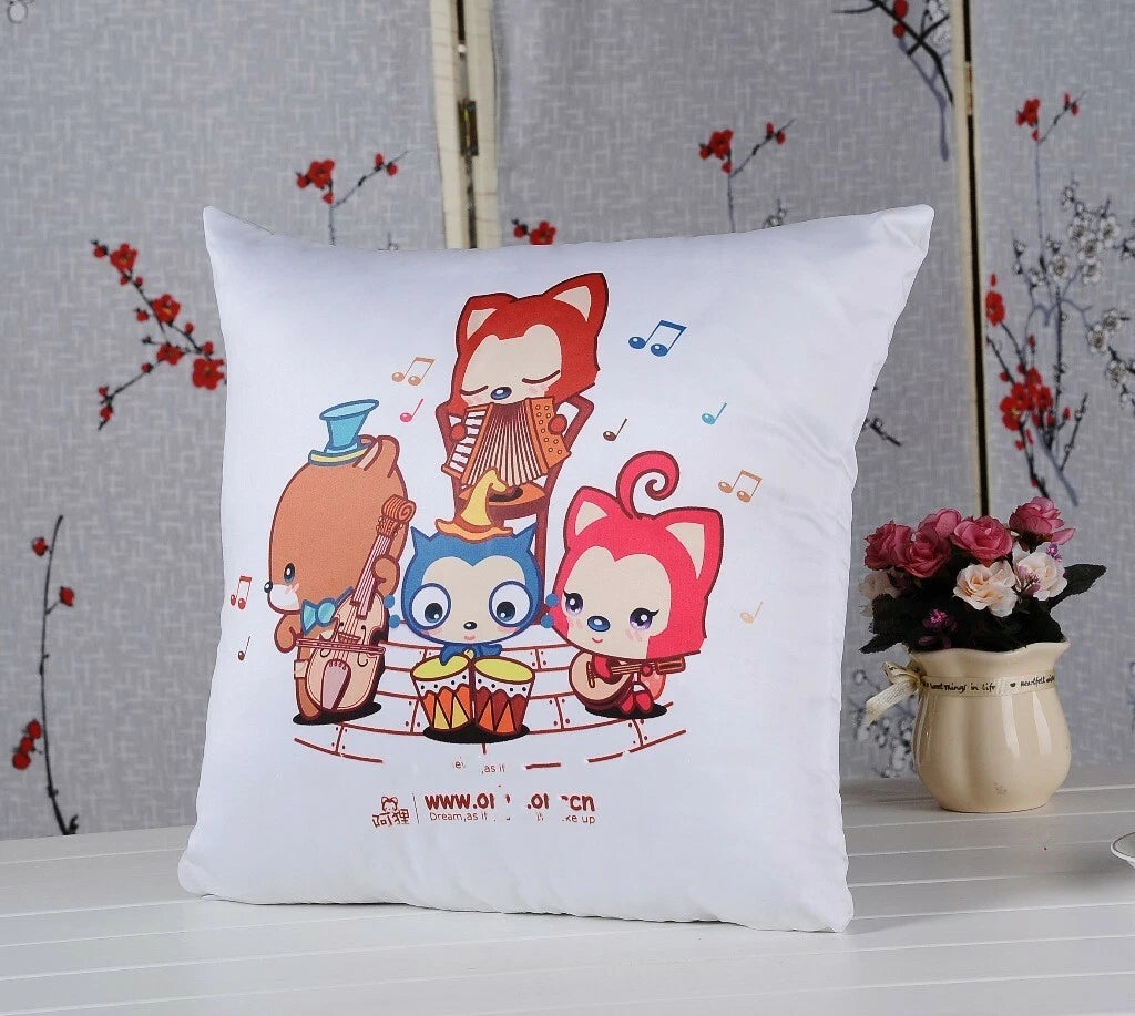 50Pcs 18" White Sublimation Blank Pillow Case DIY Sofa Car Waist Cushion Cover