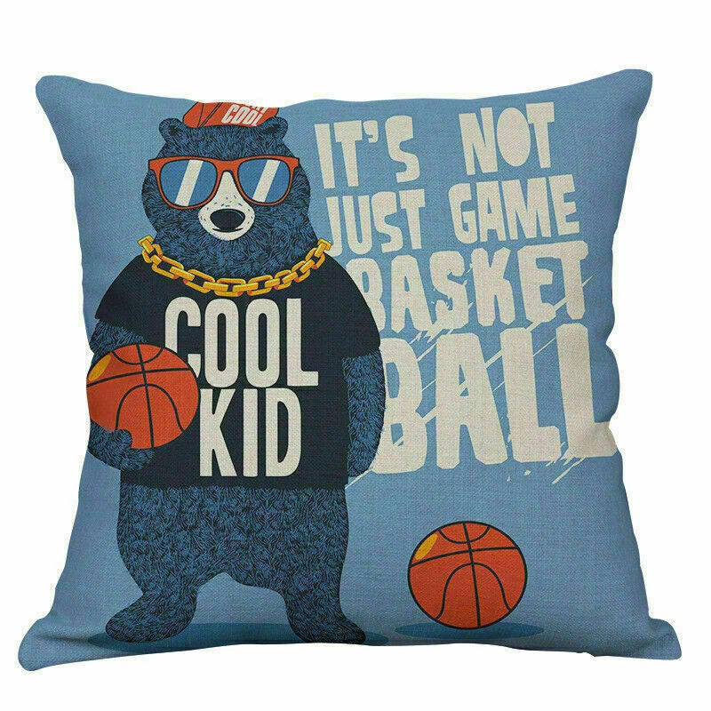 Sofa Cover Waist Cushion Home English Case Decor Alphabet Pillow
