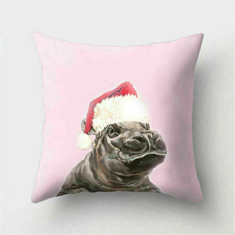 Decor Cushion Pink Throw Cover Case Cute Sofa Cover Animal Home Pillow