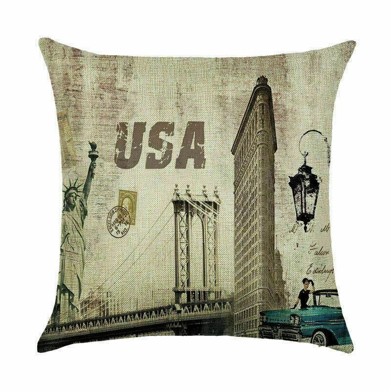 waist case building pillow Home cushion car Print cover cover DecorFamous sofa