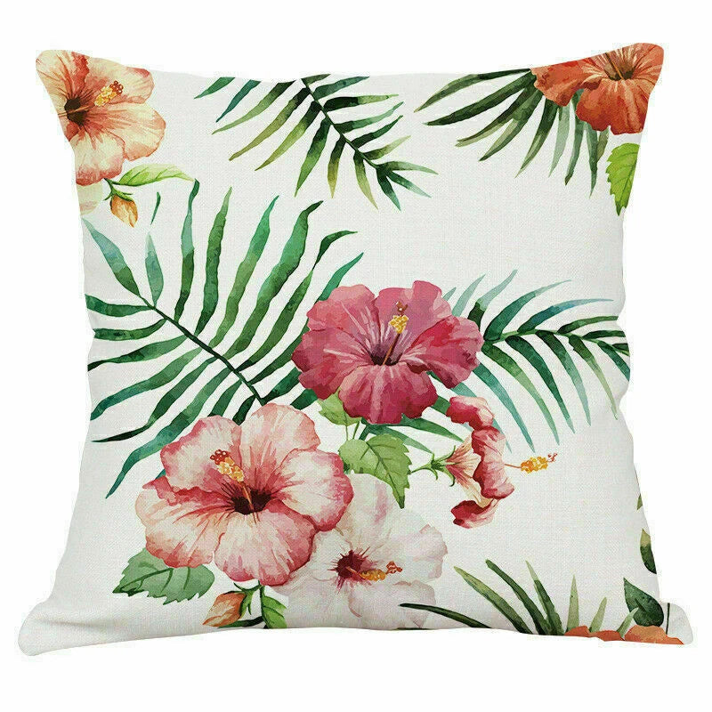 Decoration Cushion Cover Pillow Sofa Home Case Plants Office Green