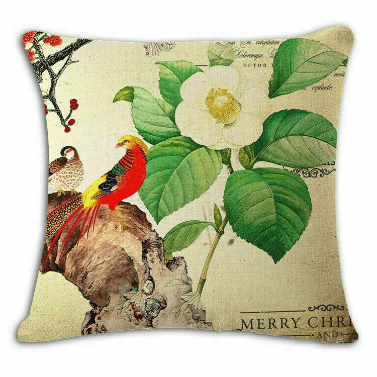 Decor Sofa 18" Retro Cover Cushion Home flower Case Throw