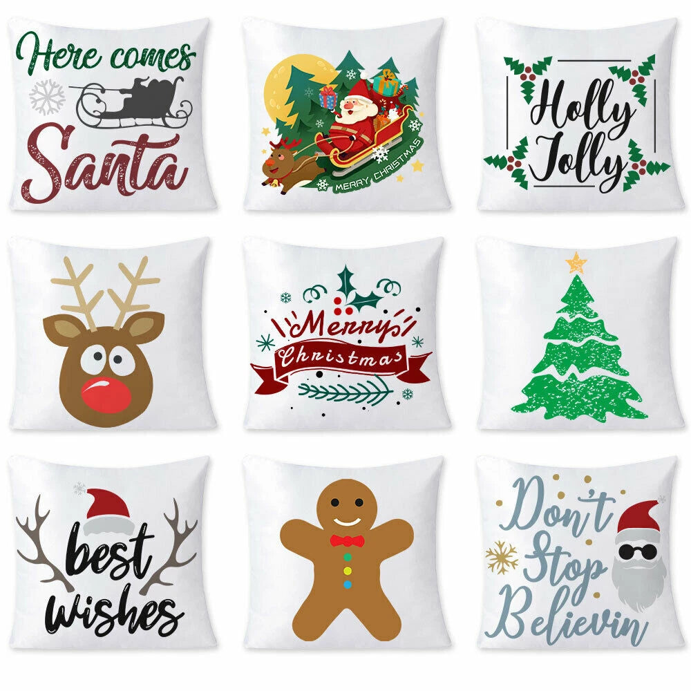 50Pcs 18" White Sublimation Blank Pillow Case DIY Sofa Car Waist Cushion Cover