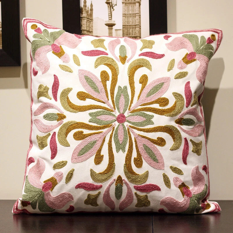 Boho Cushion Cover Bohemian Throw Pillow Case Ethnic Sofa Bed Embroidery NEW