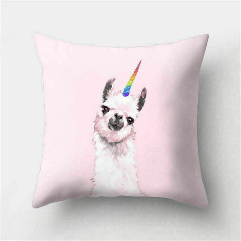 Decor Cushion Pink Throw Cover Case Cute Sofa Cover Animal Home Pillow