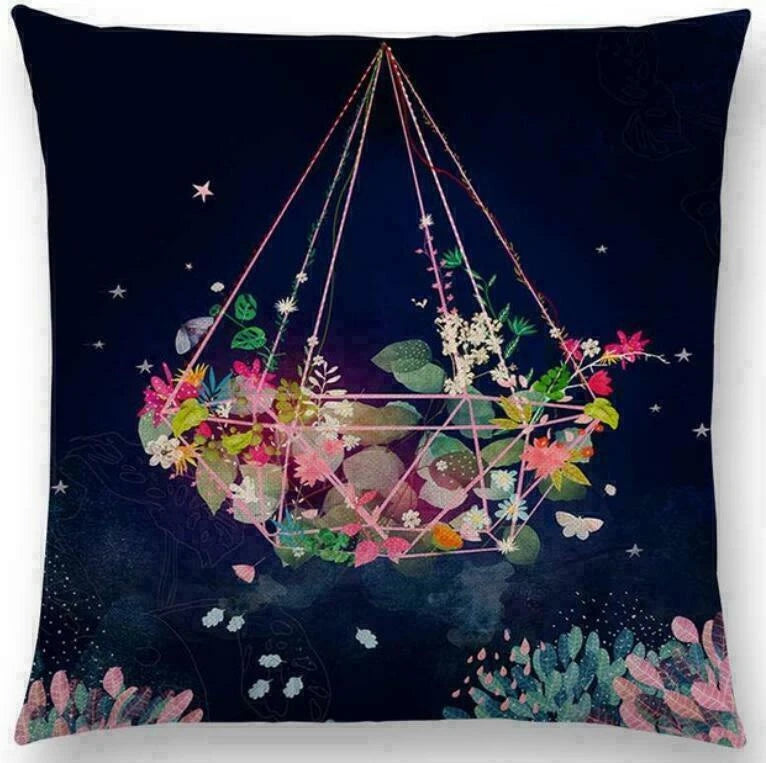 Cover Sofa Floral Case Cushion Pattern / Decor 18" pillow