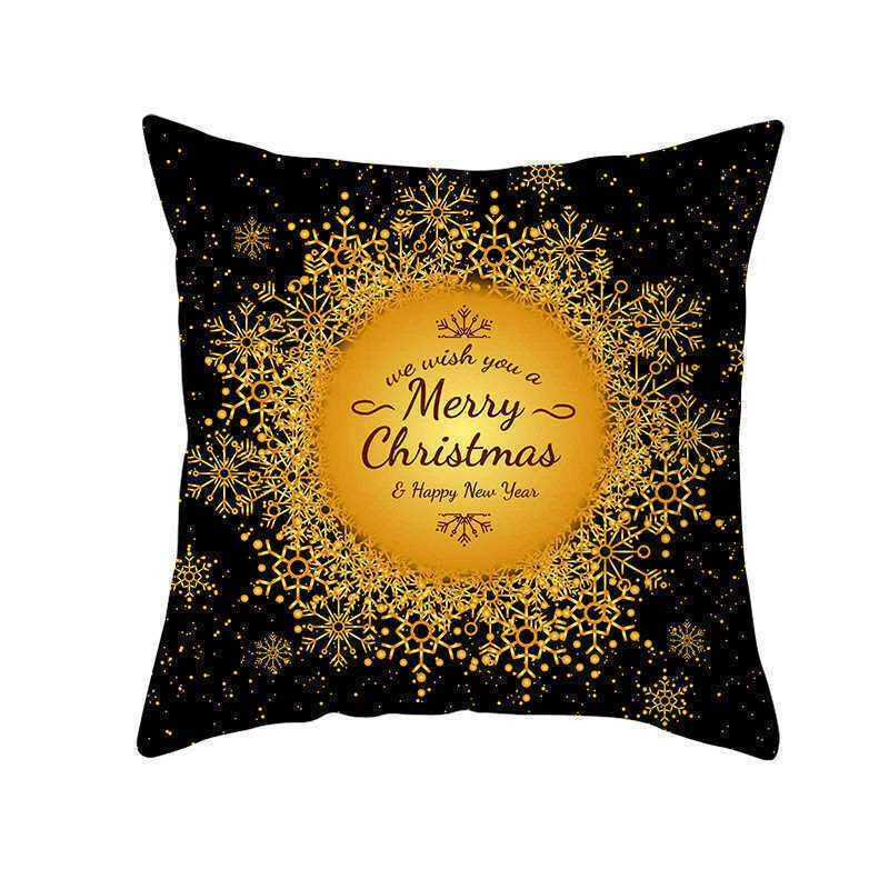 Christmas Deer Sofa Home Cover Pillow Case Throw Polyester Cushion Decor
