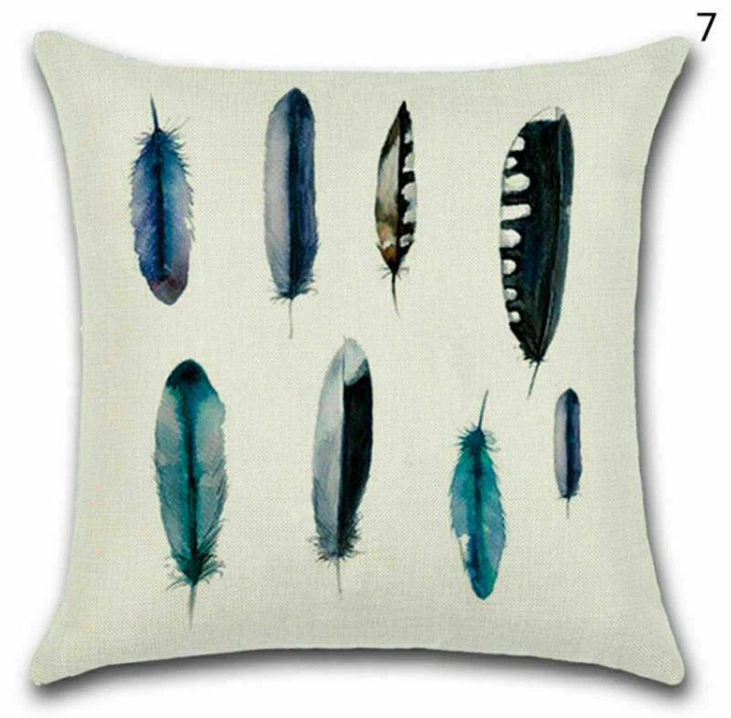 Decor Home Waist Stone Cover Feather Cushion Throw Pillow 18" Sofa Retro