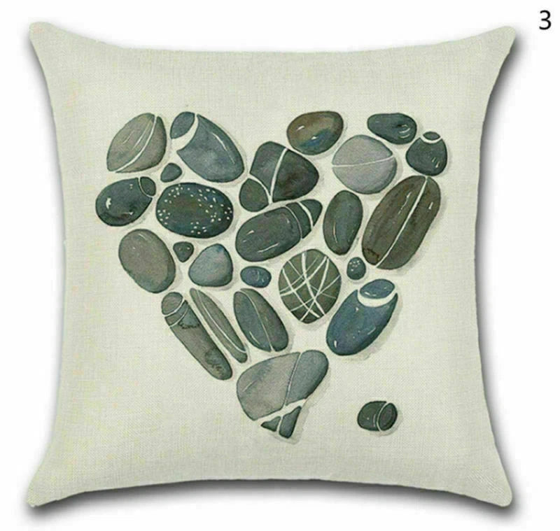 Decor Home Waist Stone Cover Feather Cushion Throw Pillow 18" Sofa Retro
