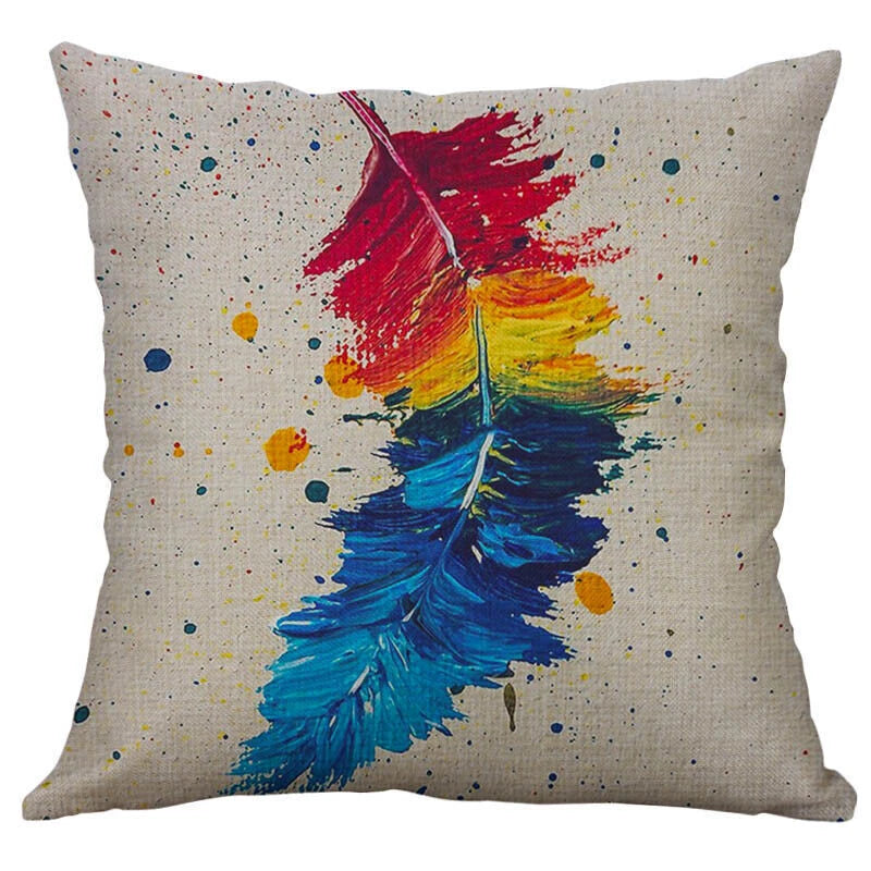Leaves Feather   Cushion Cover Throw Pillow Case Home Sofa Car Decor