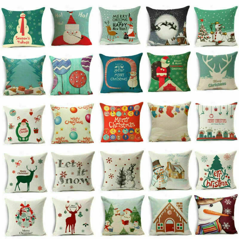 Decor Cushion 18" Pillow Cover Sofa Christmas Throw Style Home