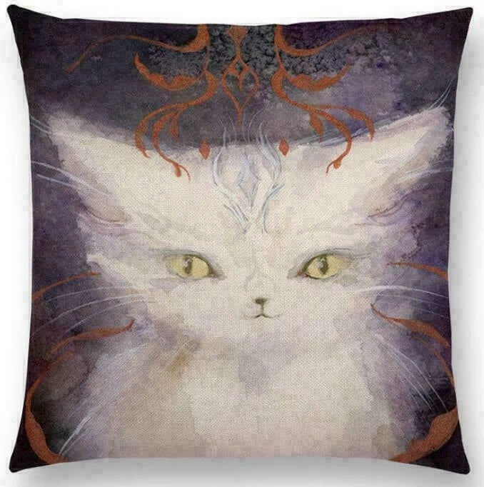 Throw Cushion Decor pillow Linen Case Sofa Fox Cotton Pattern