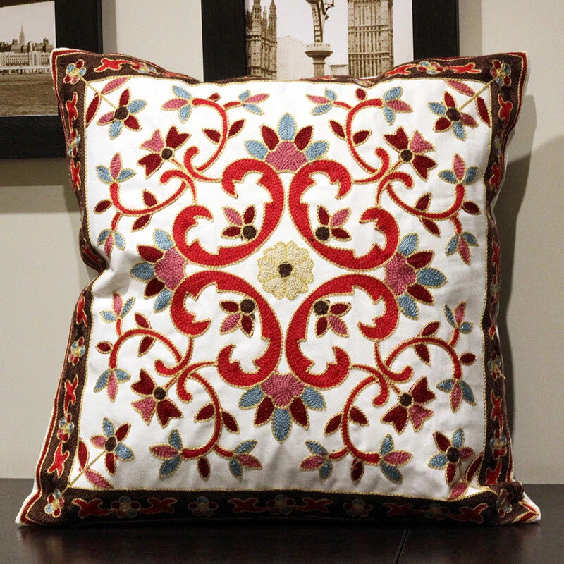 Boho Cushion Cover Bohemian Throw Pillow Case Ethnic Sofa Bed Embroidery NEW