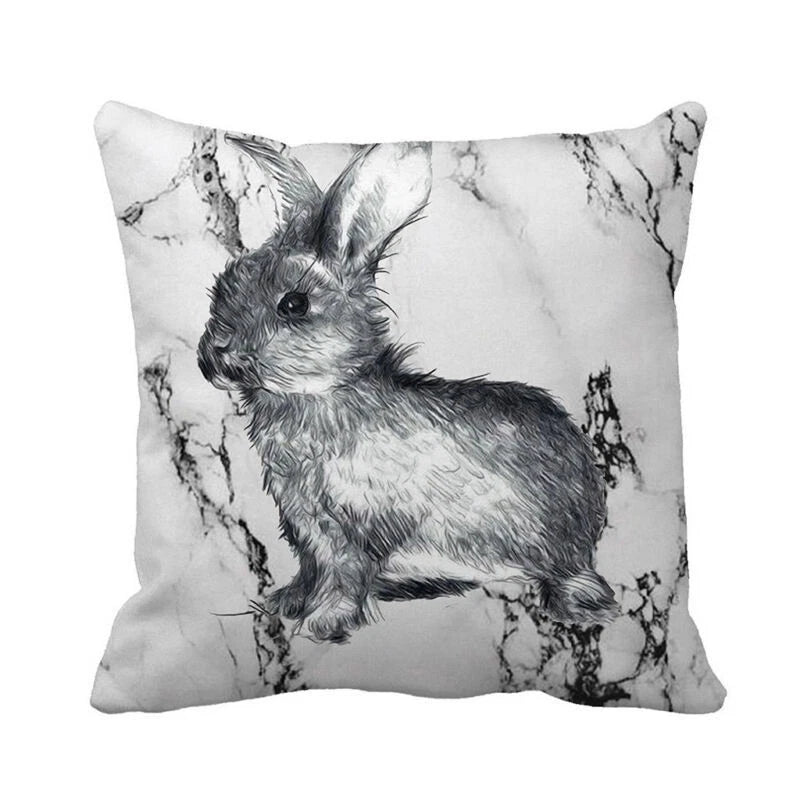 Easter Festival Rabbit Pillow Case Sofa Bed Home Decoration Cushion Waist Cover
