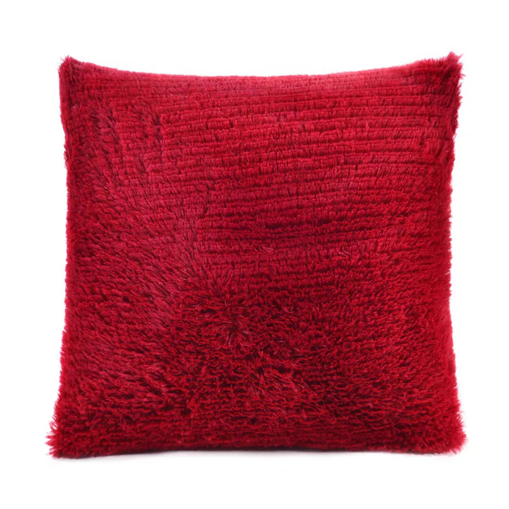 Cushion Cover Solid Color Soft Pillowcase Office Home Bed Sofa Car Décor New