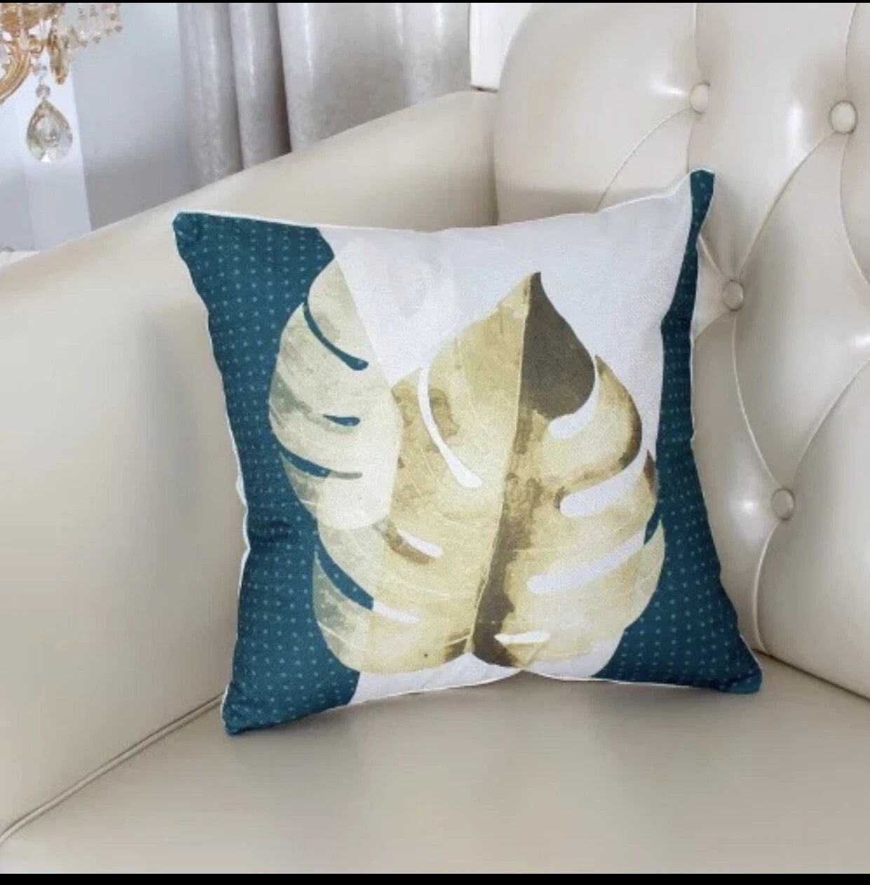 Set Of 4 cushion Pillow cover 45*45 Polyester With  Zipper 2 Styles For Bed Sofa