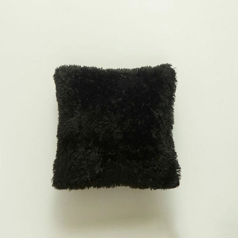 Fluffy Faux Fur Shaggy Pillow Case Plush Cushion Cover Sofa Bed Home Decor 17"