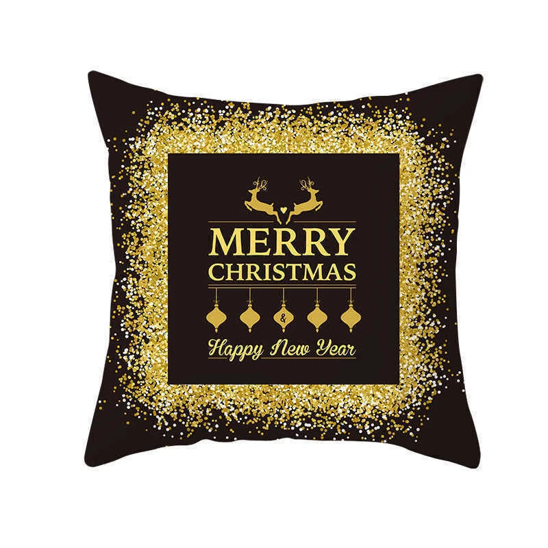 Christmas Deer Sofa Home Cover Pillow Case Throw Polyester Cushion Decor