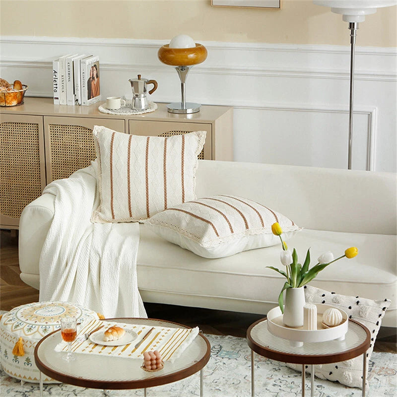 24 x 24 in Vintage Farmhouse Throw Pillow Cover Sofa Bed Cushion Covers Decor