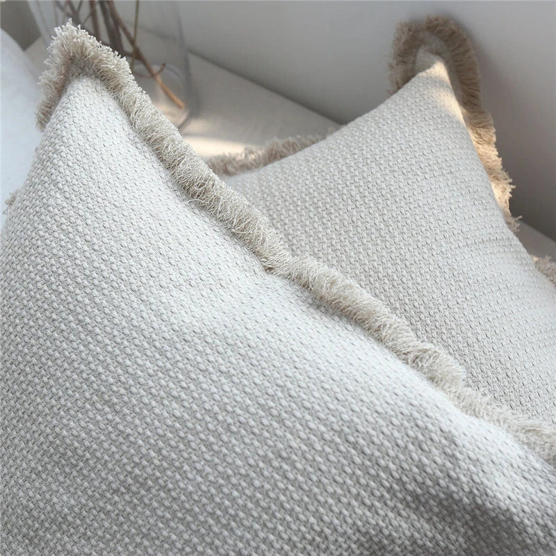 24x24in Linen Fabric Throw Pillow Cover Sofa Bed Cushion Covers Case Decorative