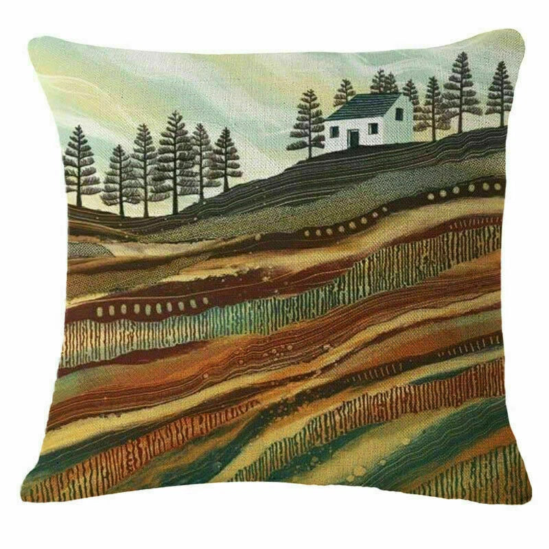 Decor Cushion Home Village Cover Sofa 18" Fashion Case Throw